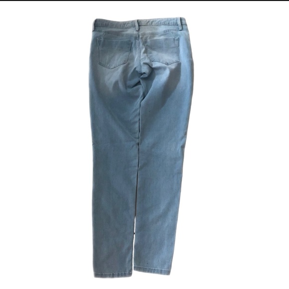 Mossimo mid rise denim Jeggings with rips - Picture 2 of 7